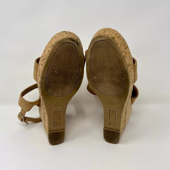 Steve Madden Hoda Woman's Brown Platform Wedge Slingback Sandal Size 8.5 M - Picture 8 of 9